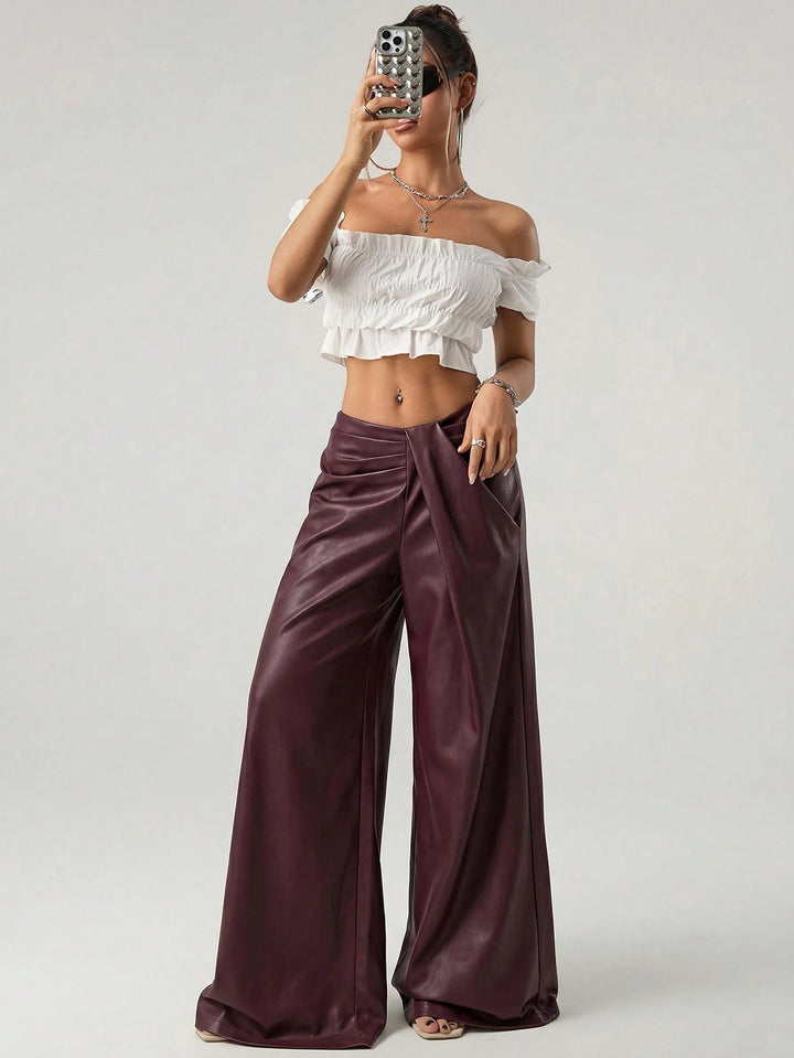 Pantaloni SHEIN, vișiniu