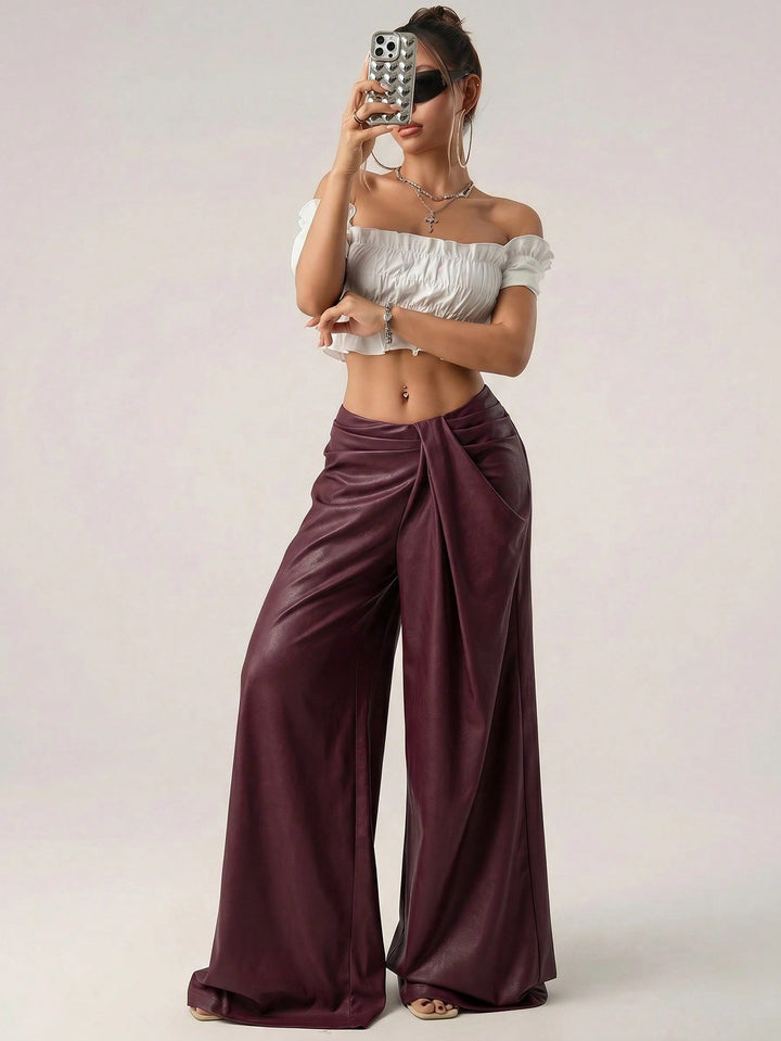 Pantaloni SHEIN, vișiniu