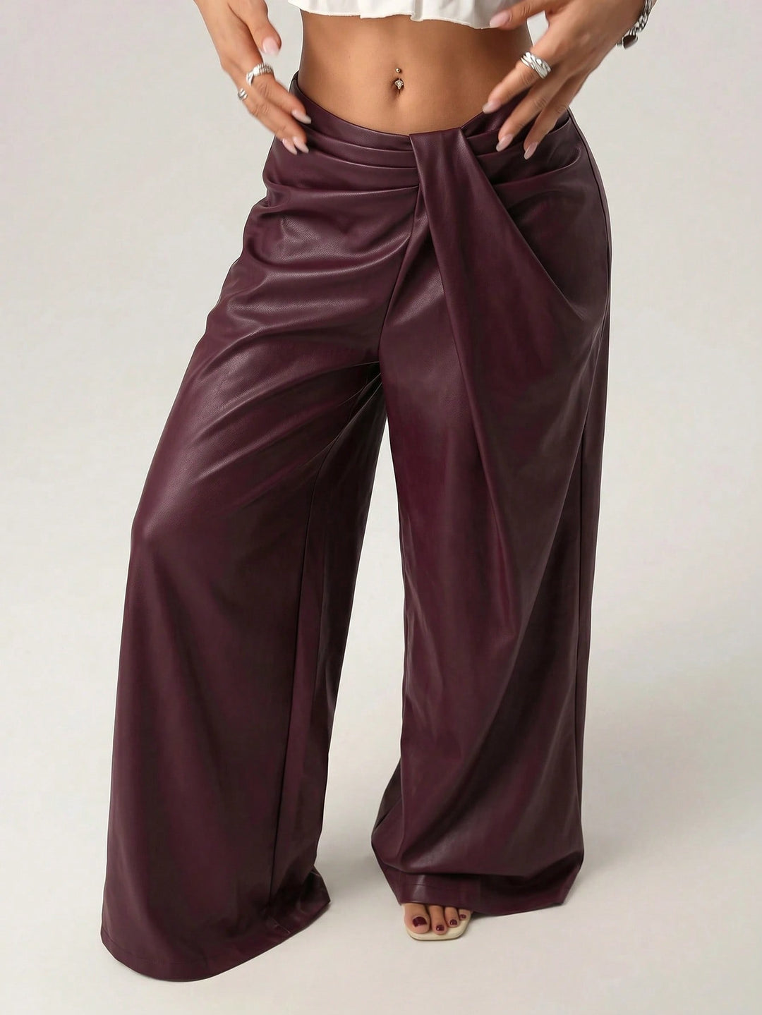 Pantaloni SHEIN, vișiniu