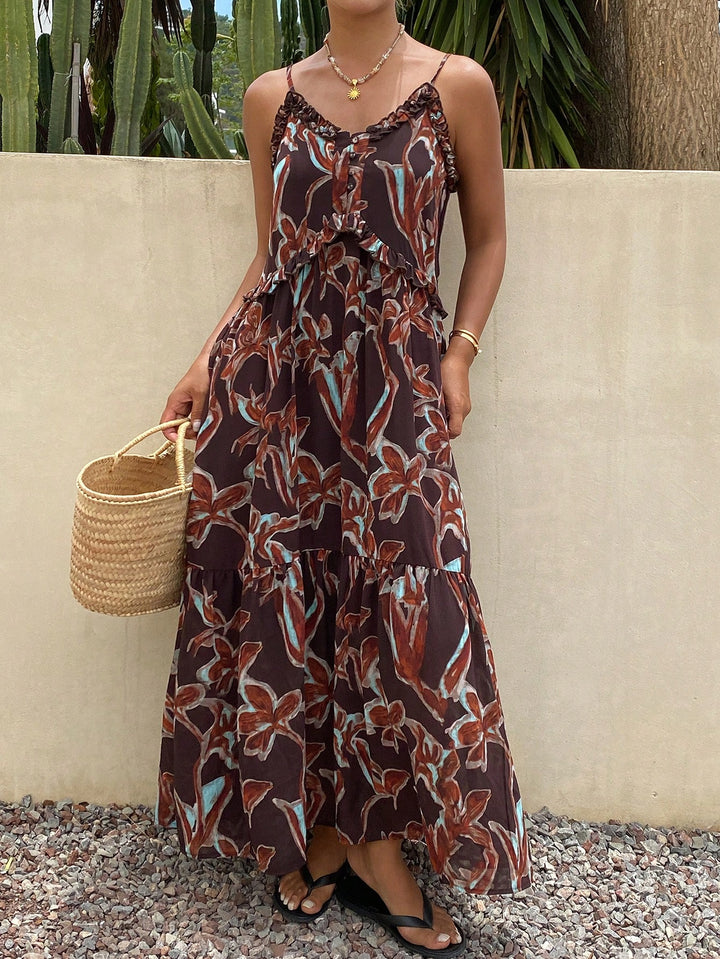 Rochie midi SHEIN, maro