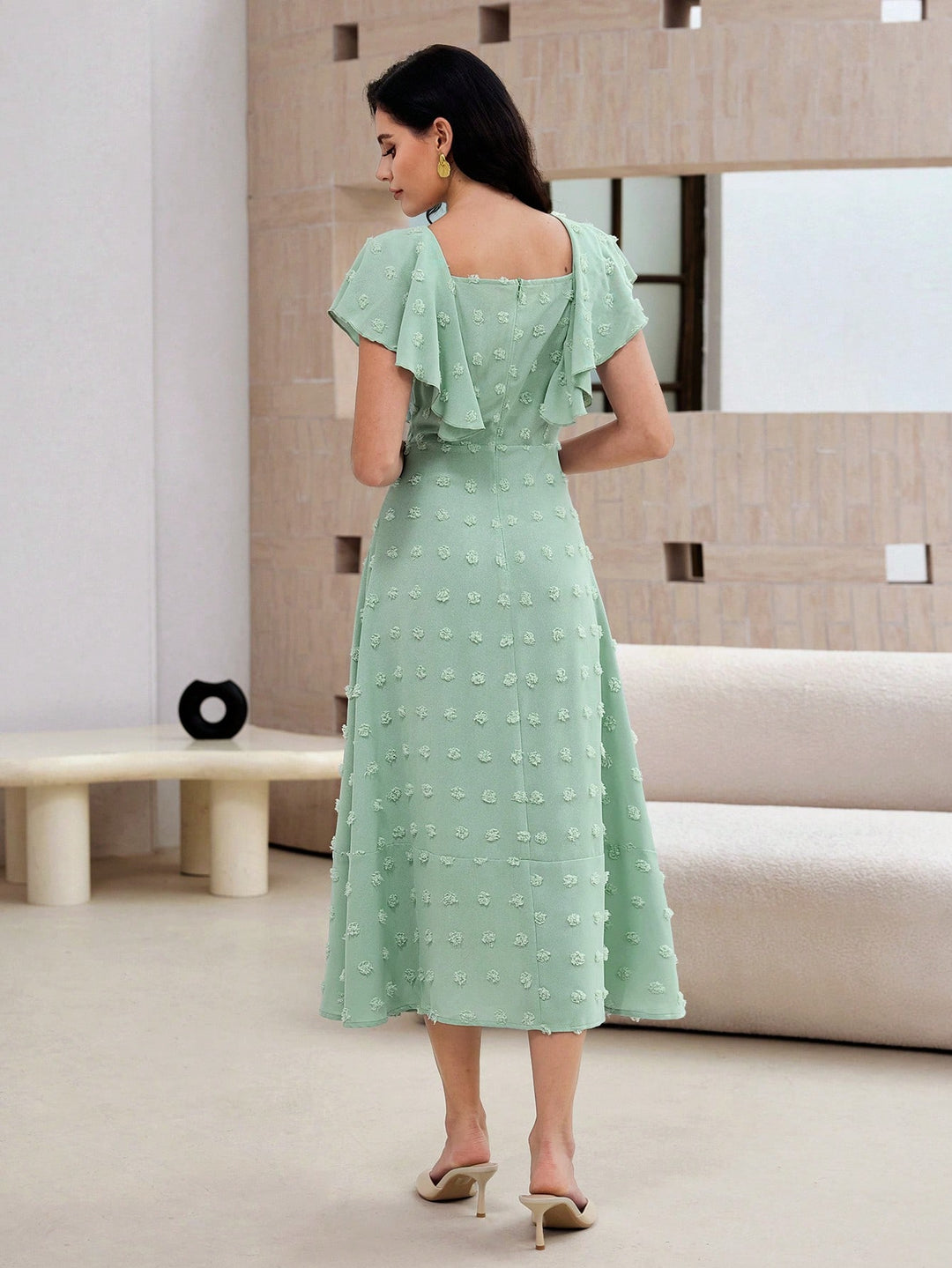 Rochie midi SHEIN, verde