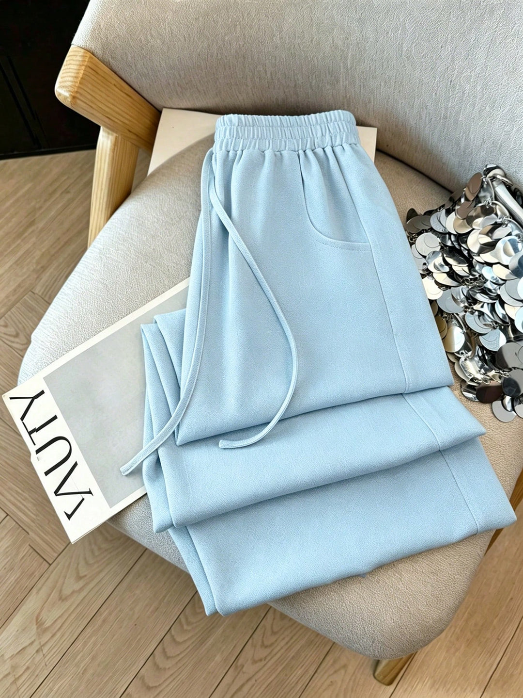 Pantaloni SHEIN, albastru