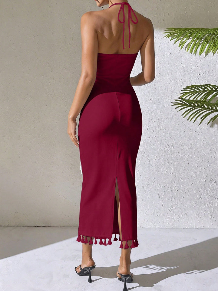Rochie maxi SHEIN, vișiniu
