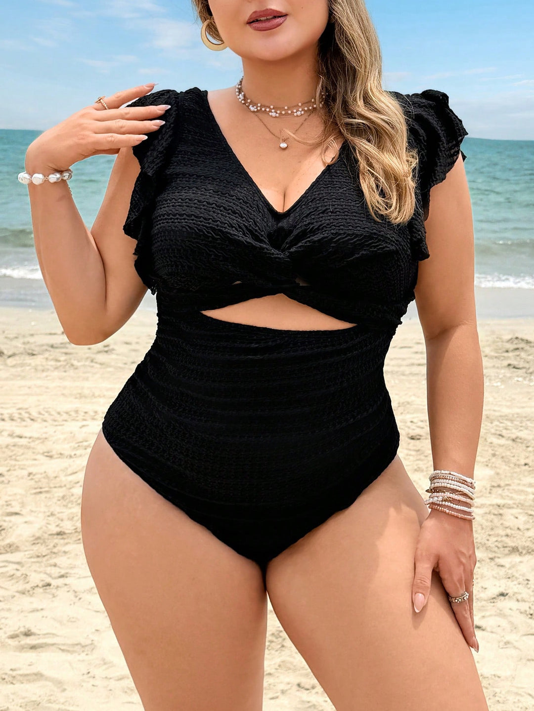 Costum de baie SHEIN, negru