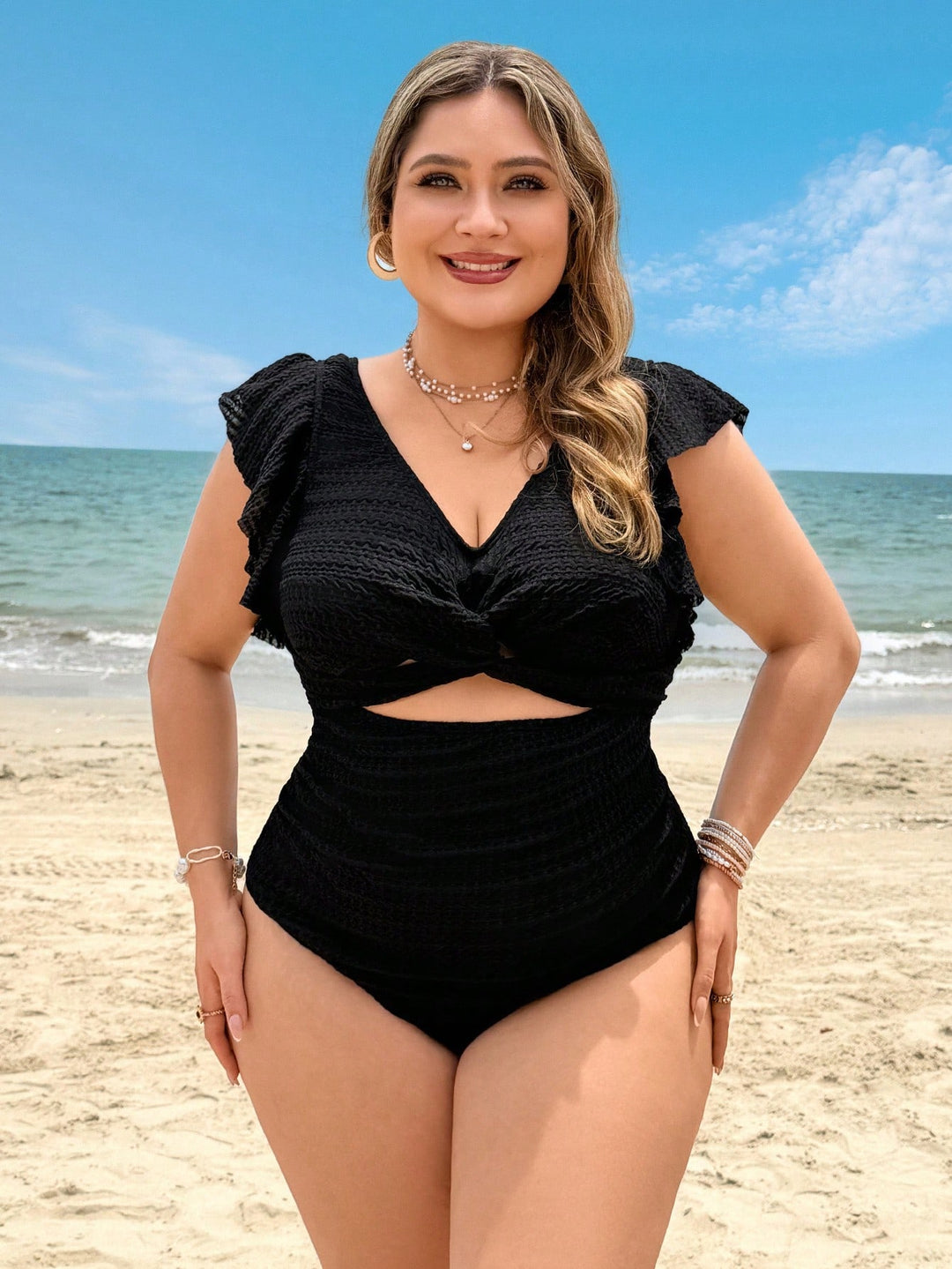 Costum de baie SHEIN, negru