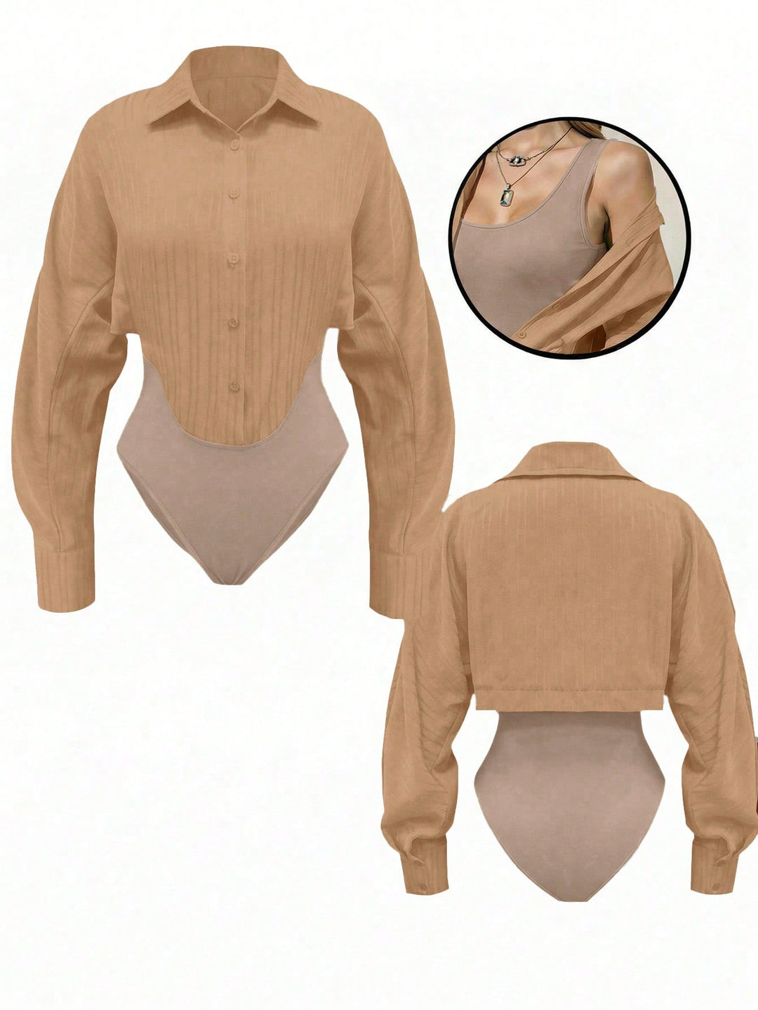 Body SHEIN, kaki