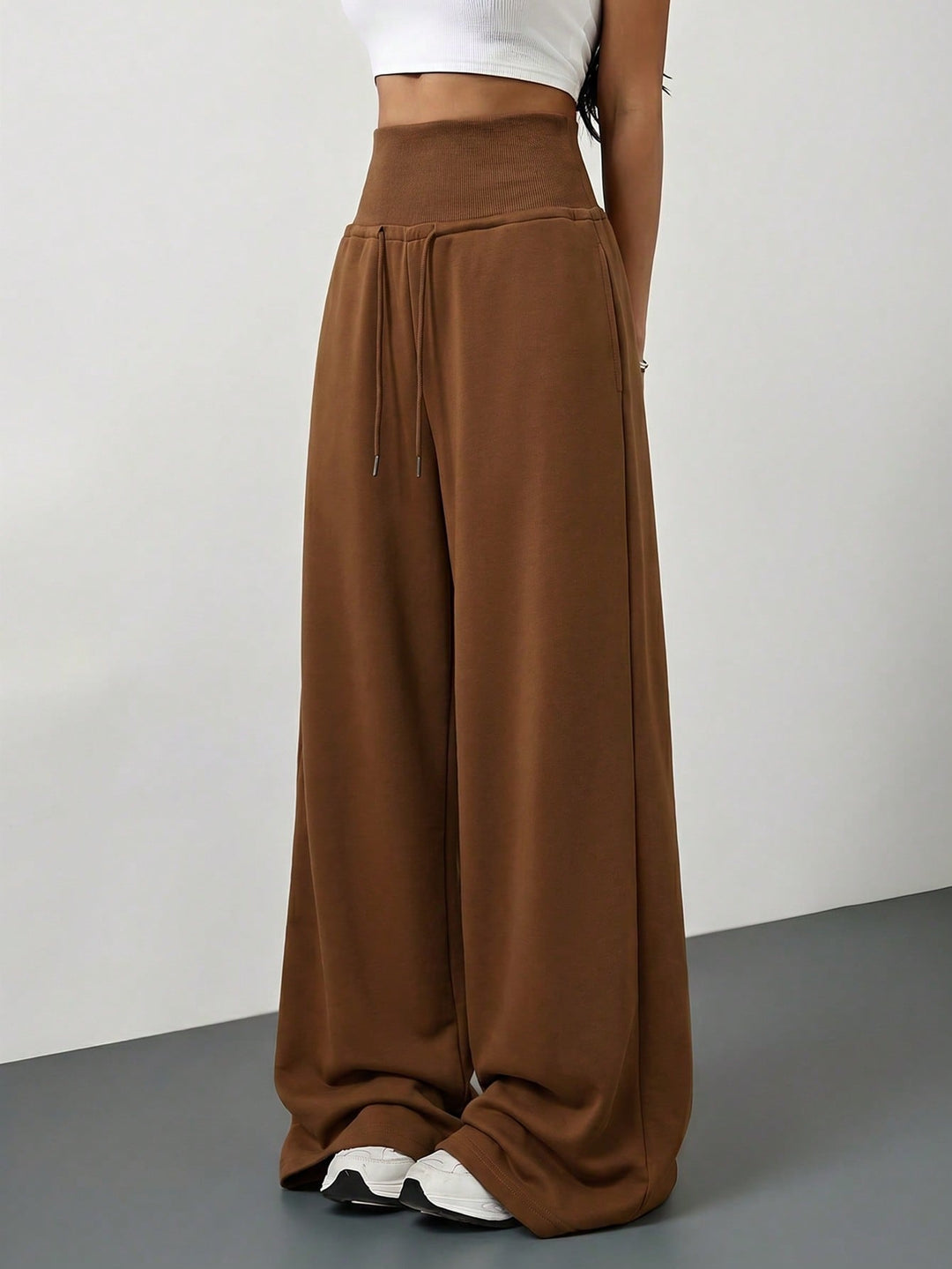 Pantaloni SHEIN, maro