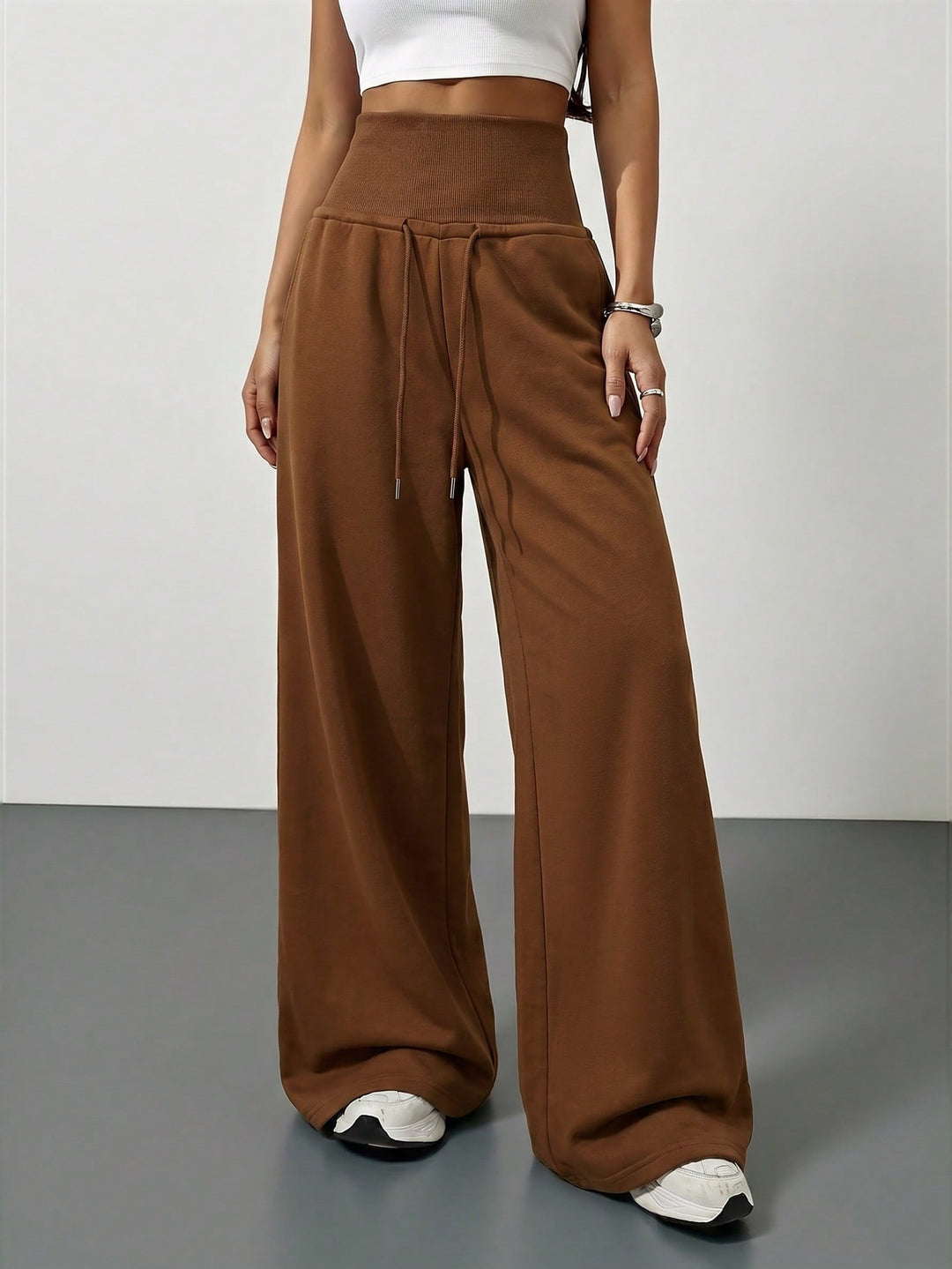 Pantaloni SHEIN, maro