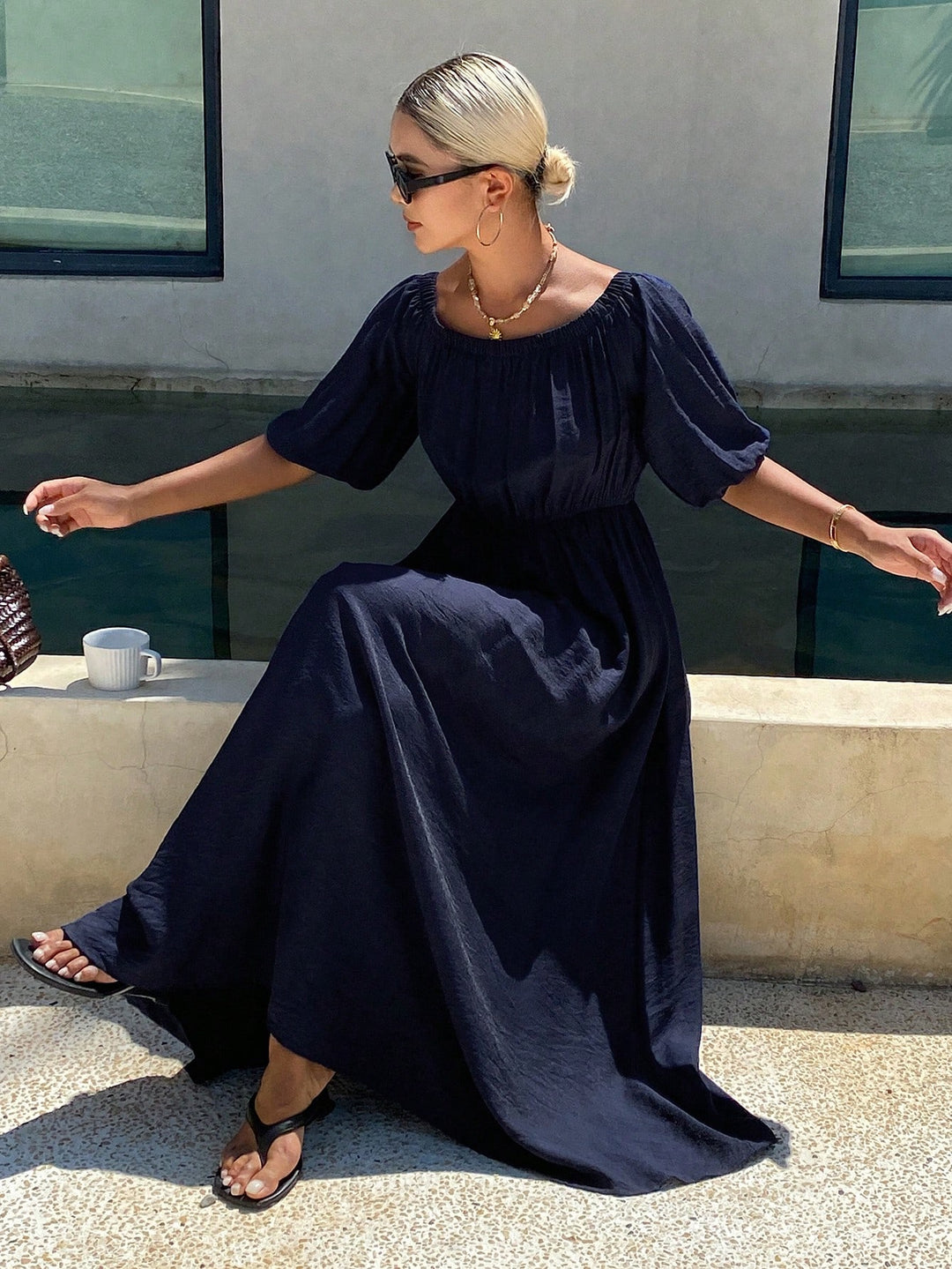 Rochie maxi SHEIN, albastru