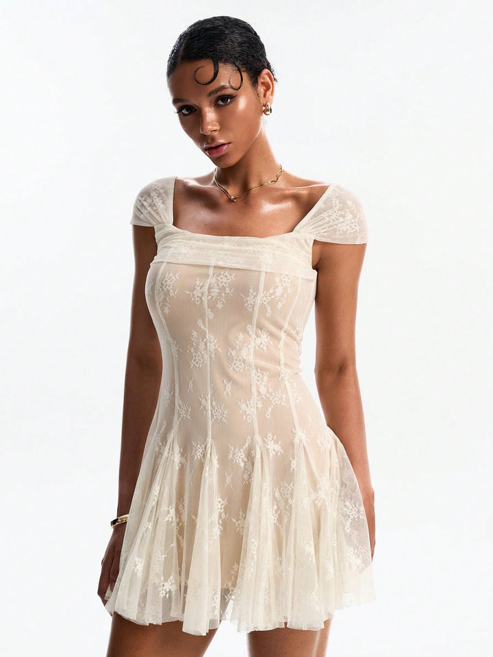 Rochie scurtă SHEIN, bej