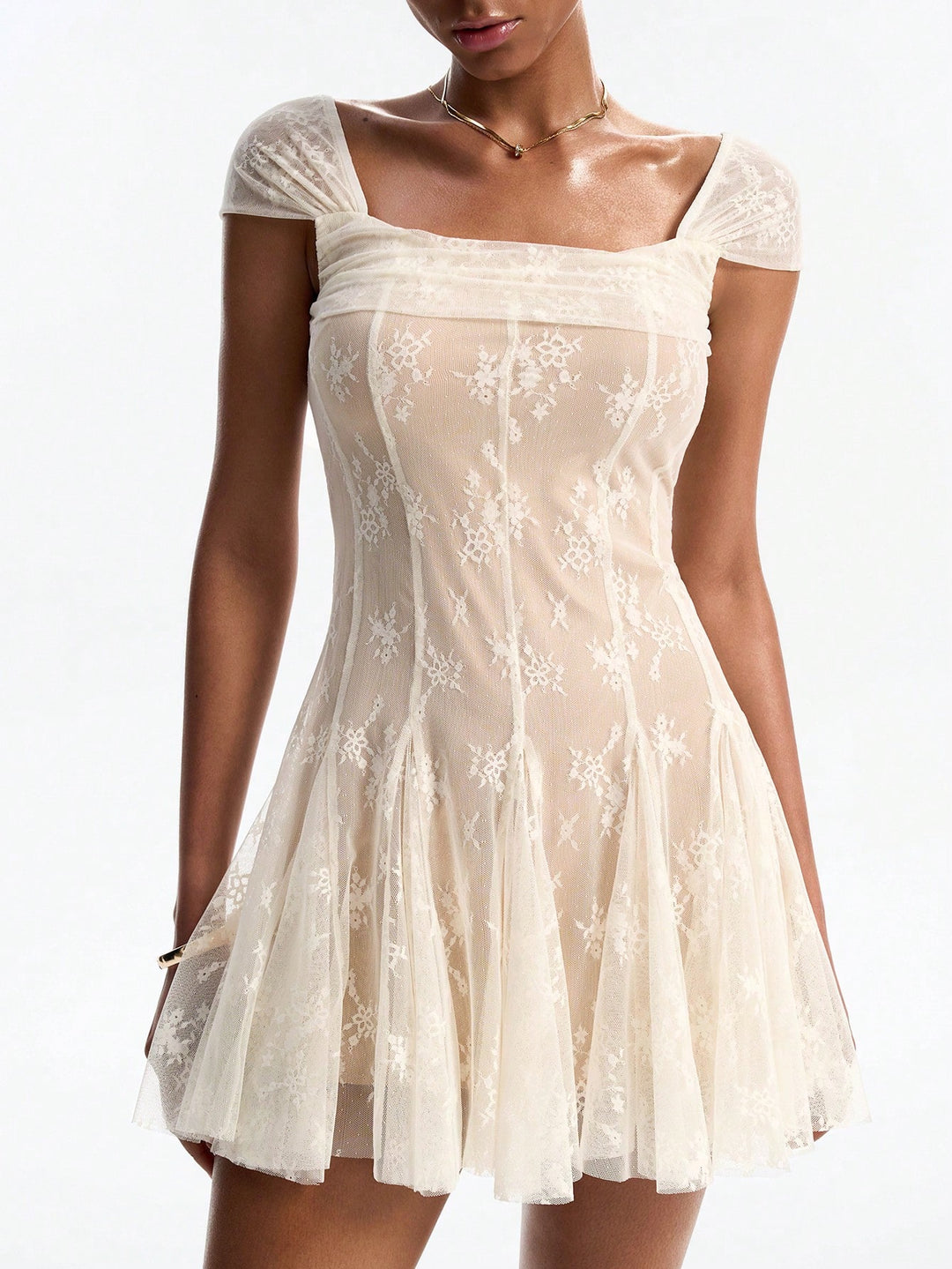 Rochie scurtă SHEIN, bej