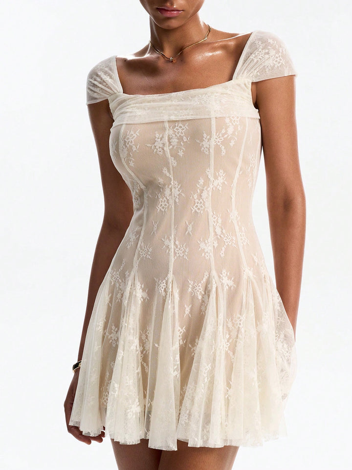 Rochie scurtă SHEIN, bej