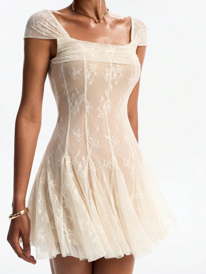Rochie scurtă SHEIN, bej