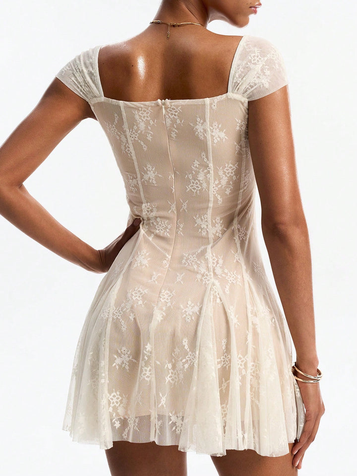 Rochie scurtă SHEIN, bej