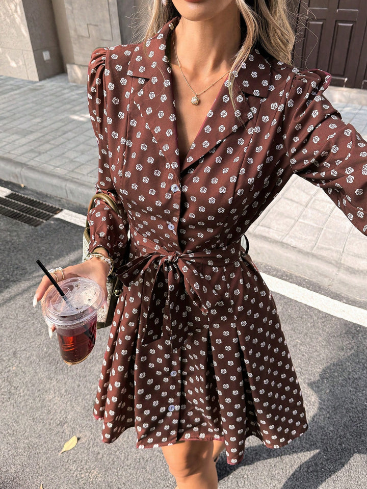 Rochie scurtă SHEIN, maro
