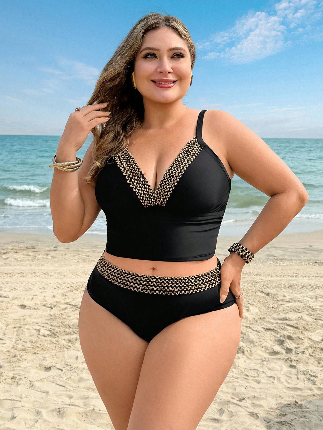 Costum de baie SHEIN, negru