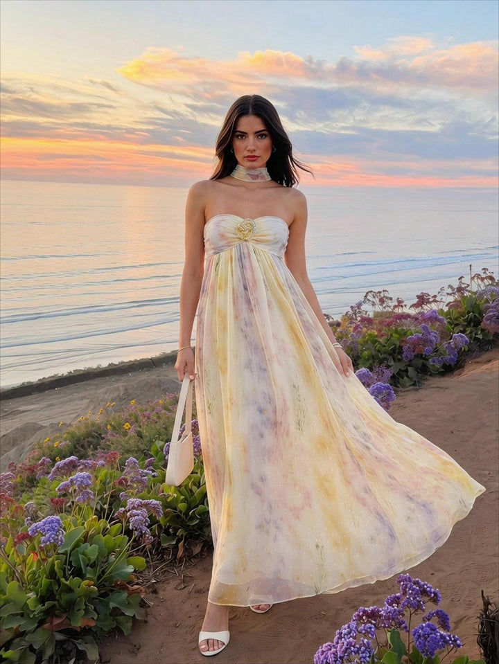 Rochie maxi SHEIN, mix culori