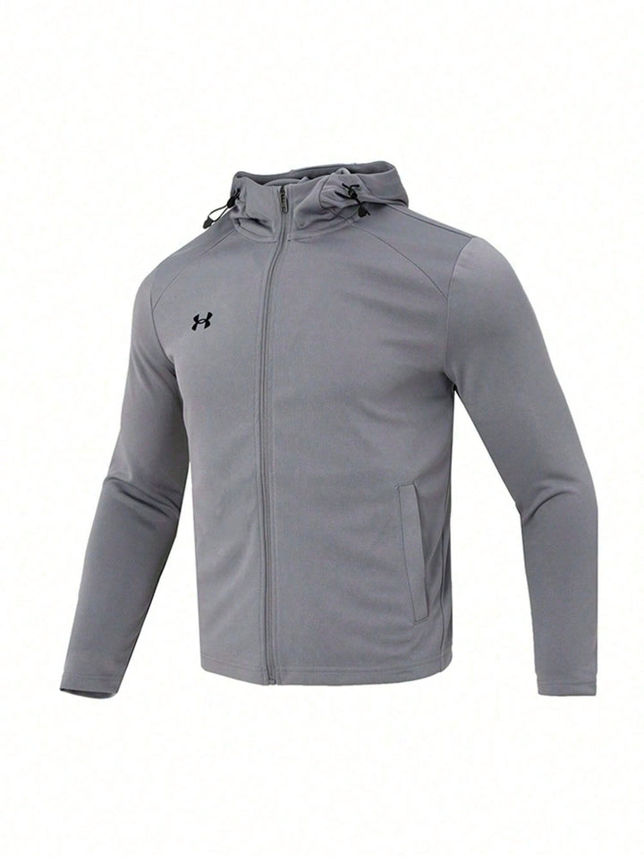 Cipzáras kapucnis pulóver UNDER ARMOUR, szürke