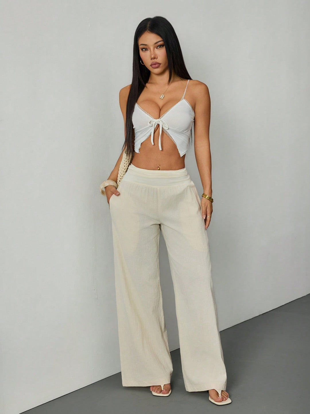 Pantaloni SHEIN, bej