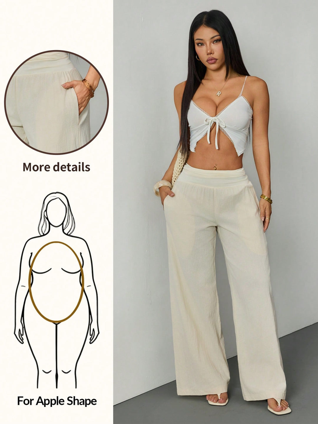 Pantaloni SHEIN, bej