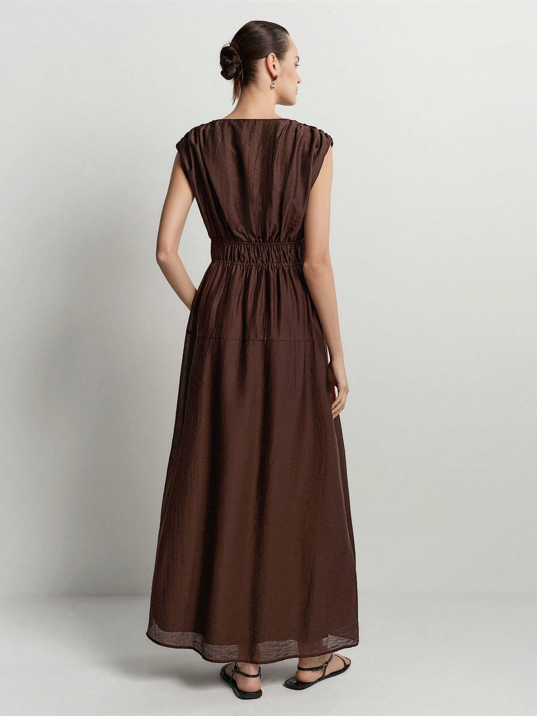 Rochie maxi SHEIN, maro