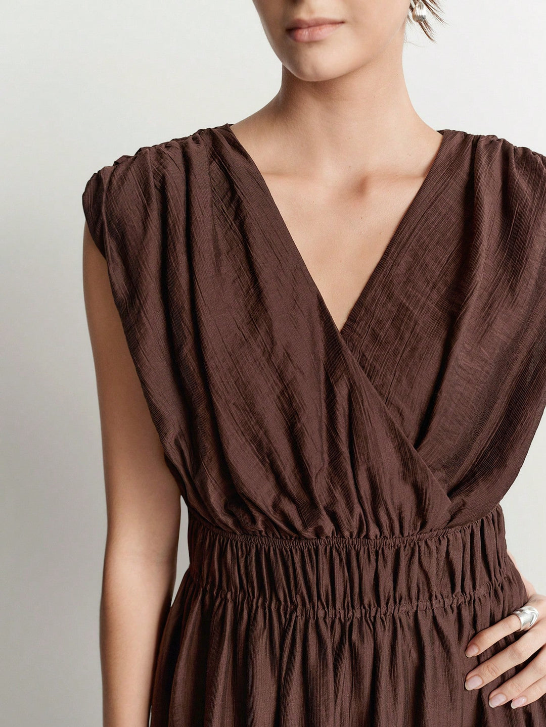 Rochie maxi SHEIN, maro