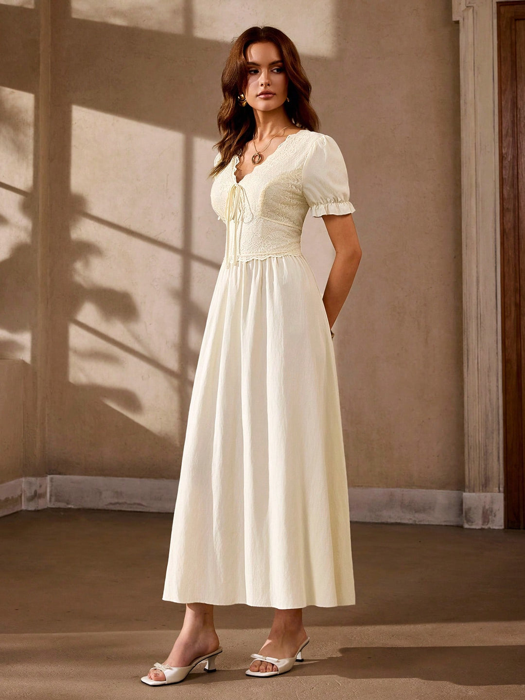 Rochie maxi SHEIN, portocaliu