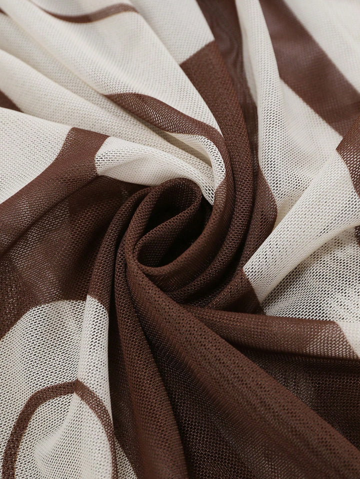 Costum de baie SHEIN, maro