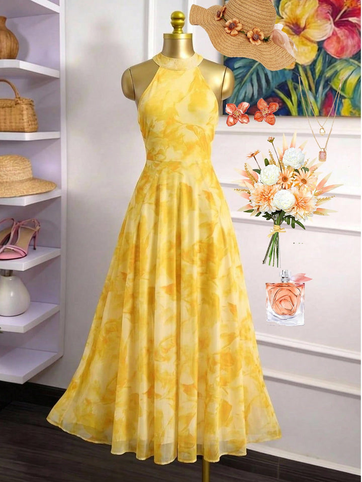 Rochie maxi SHEIN, galben