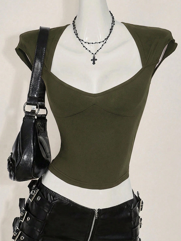 Tricou SHEIN, kaki