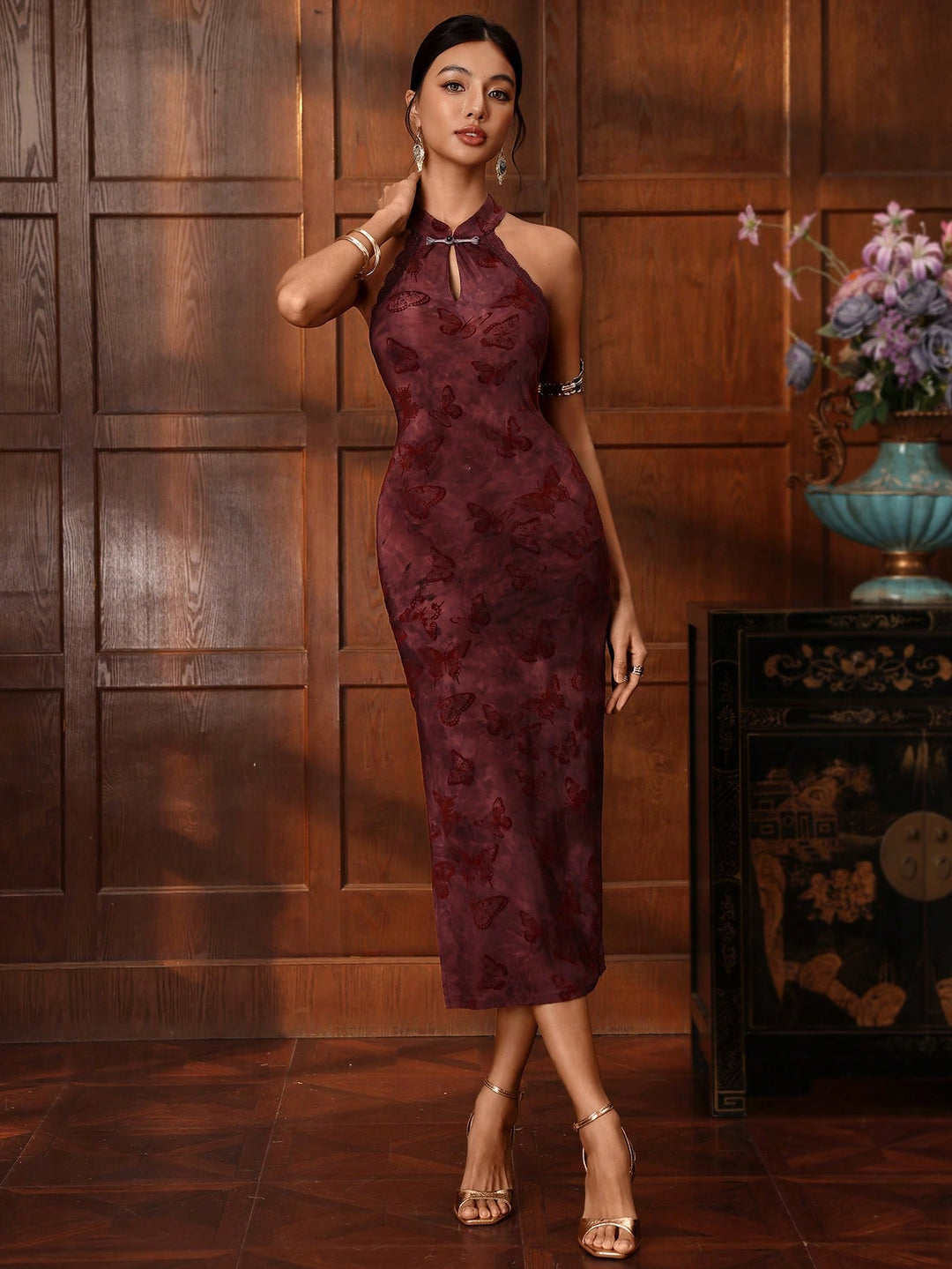 Rochie midi SHEIN, mix culori