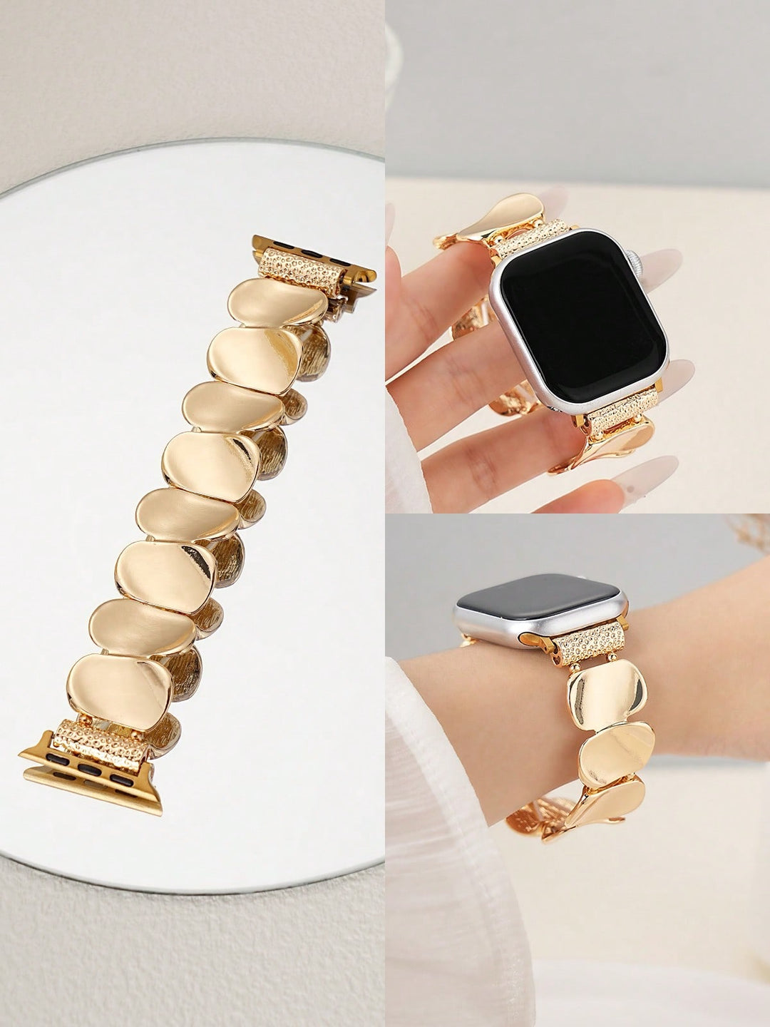 Curea smartwatch SHEIN, auriu