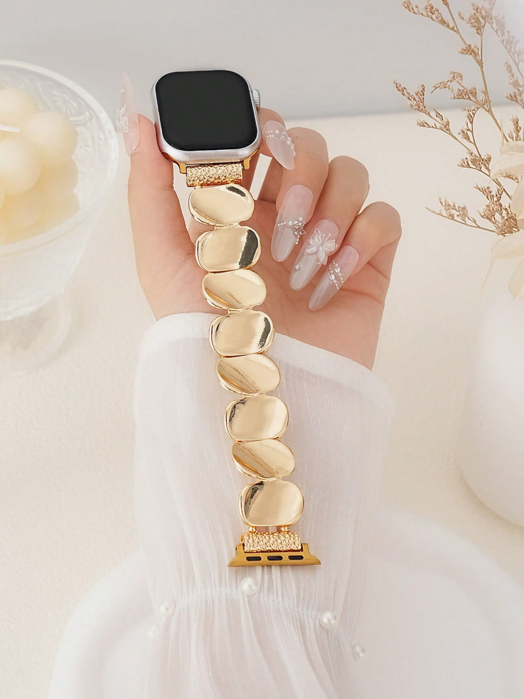 Curea smartwatch SHEIN, auriu