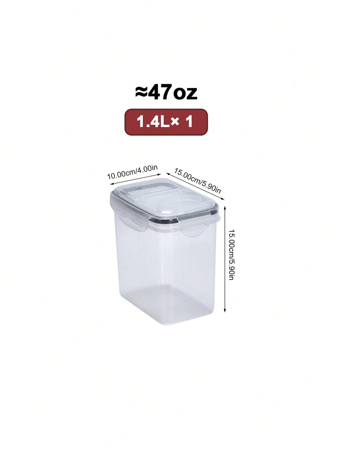 Recipient pentru depozitare alimente SHEIN, transparent