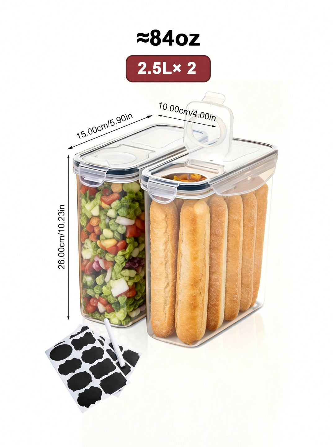 Recipient pentru depozitare alimente SHEIN, transparent