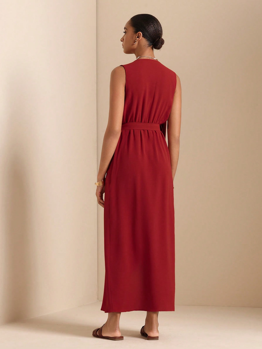 Rochie maxi SHEIN, maro