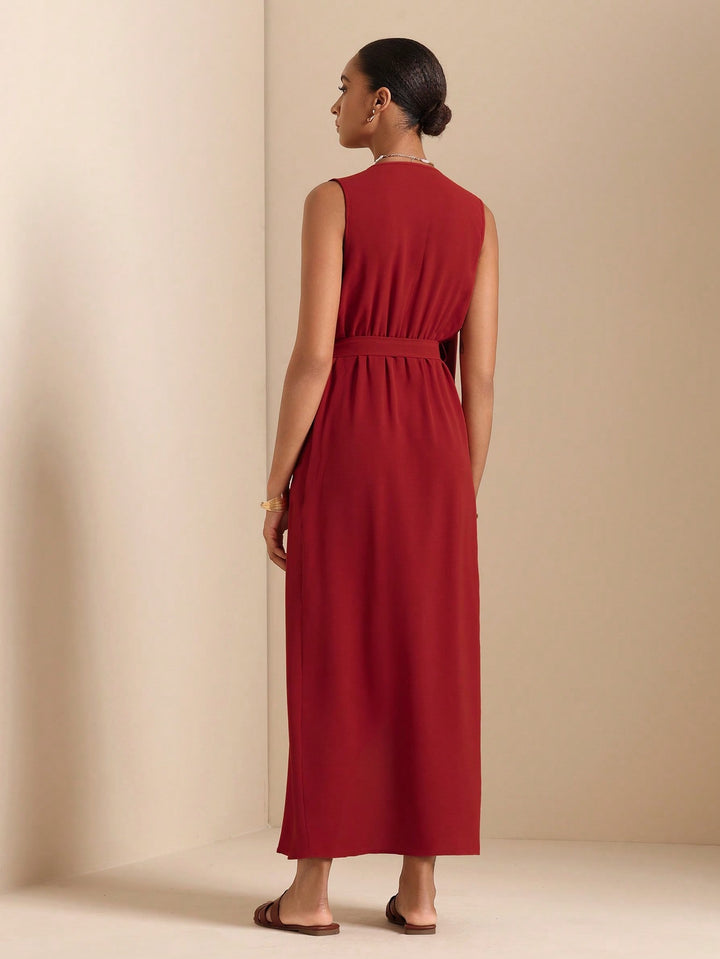 Rochie maxi SHEIN, maro