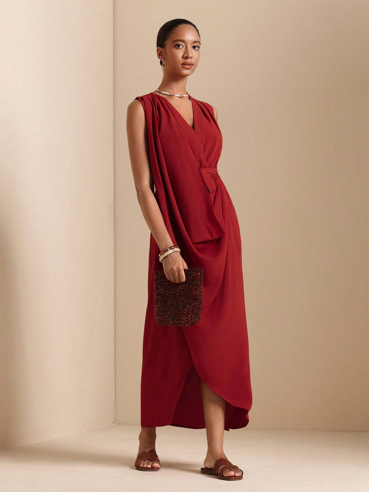 Rochie maxi SHEIN, maro