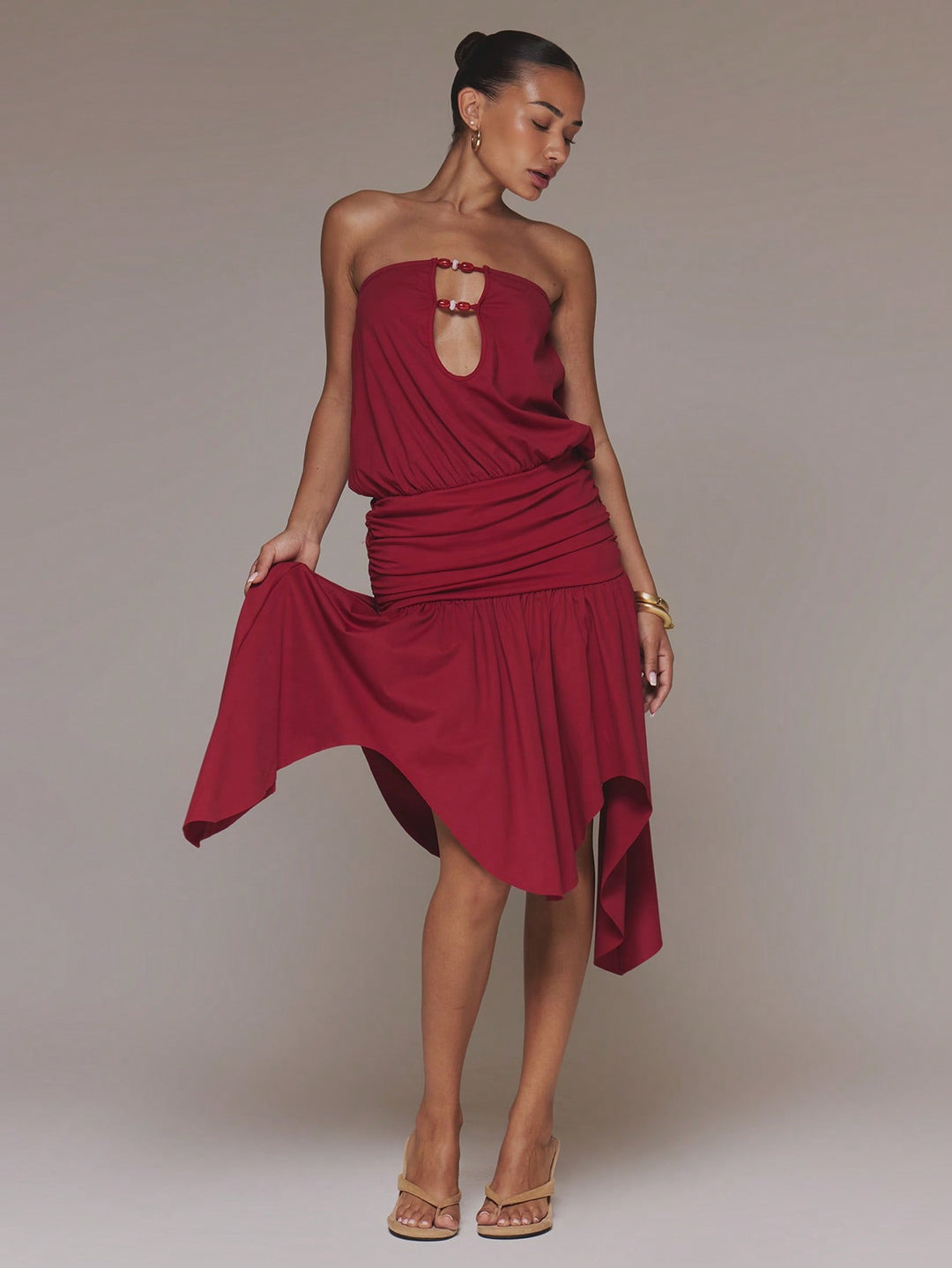 Rochie midi SHEIN, roșu