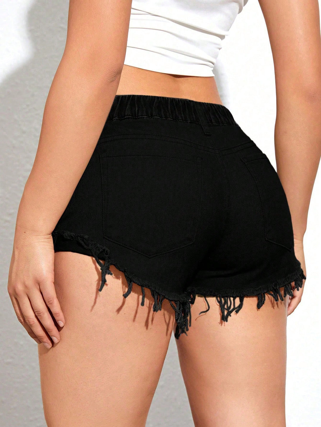 Pantaloni scurți SHEIN, negru