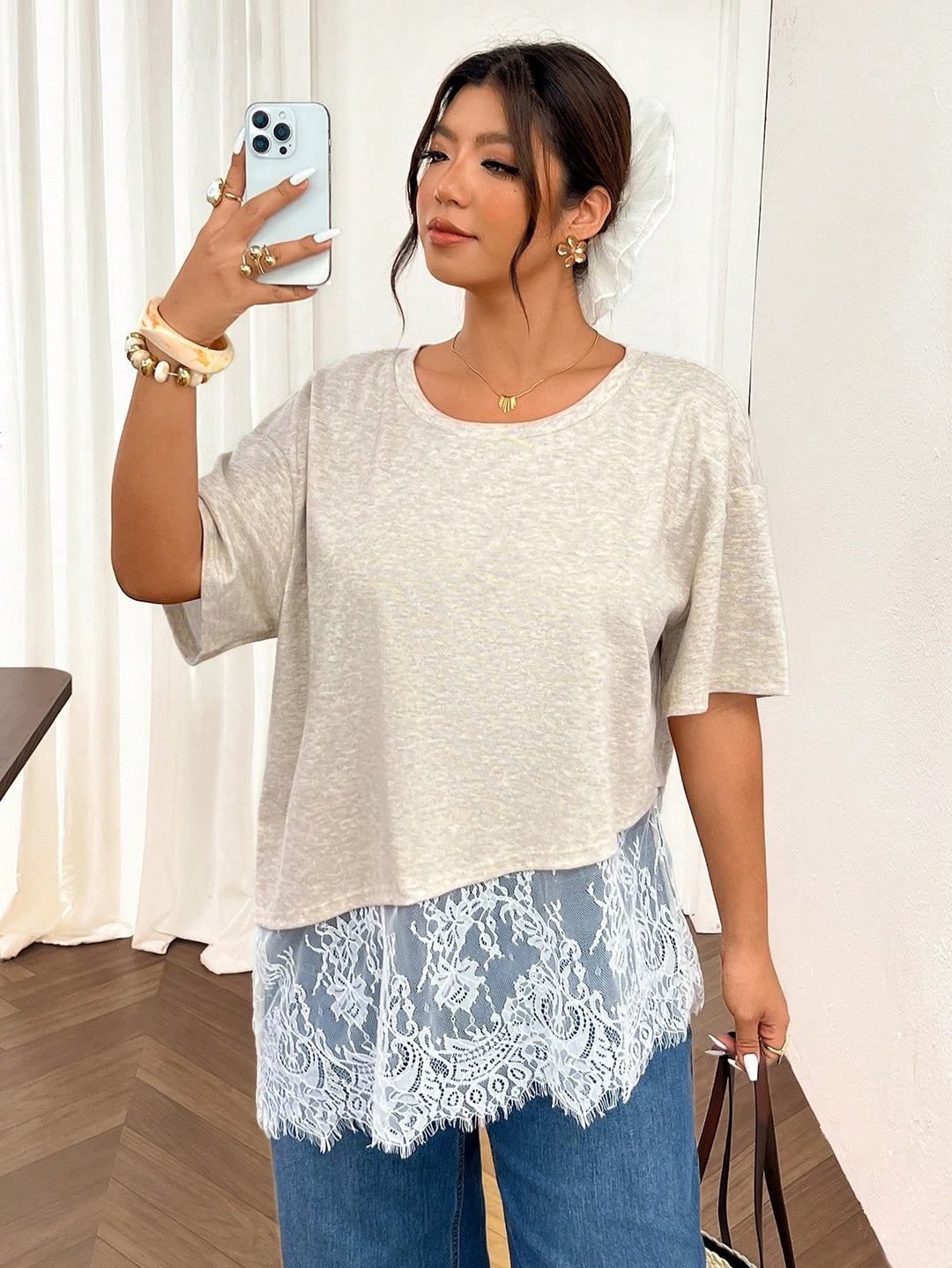 Tricou SHEIN, bej