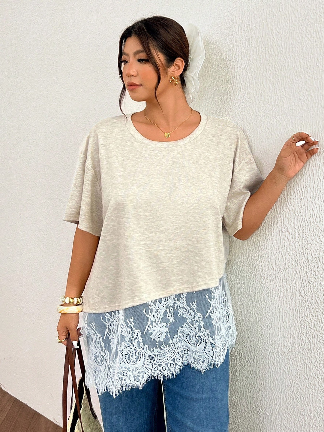 Tricou SHEIN, bej