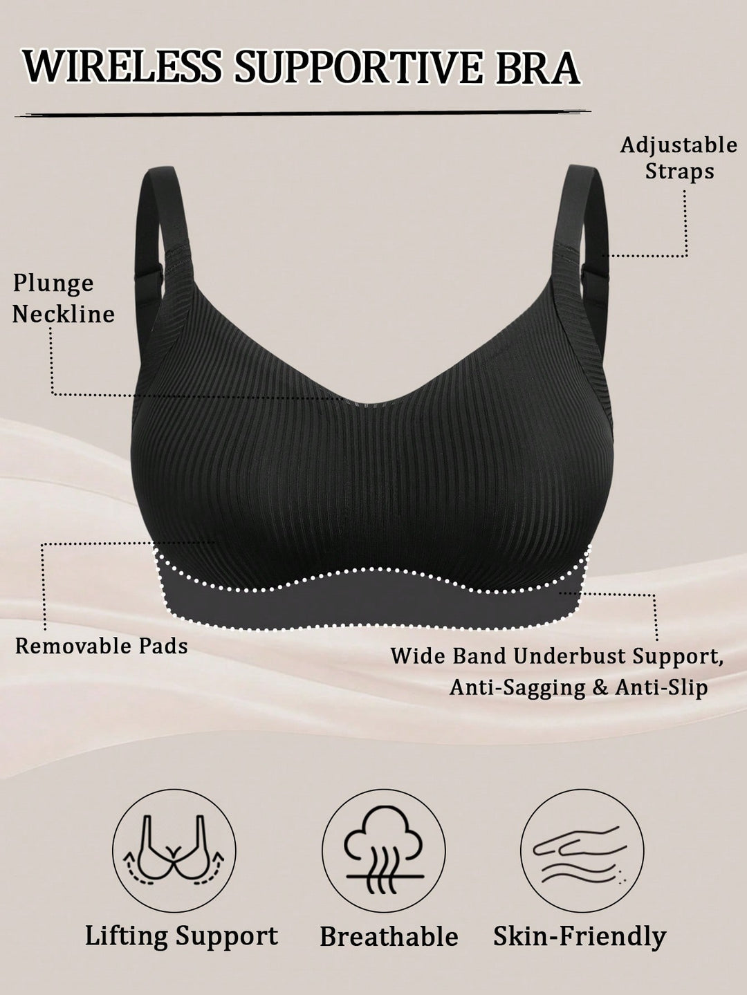 Sutien SHEIN, negru