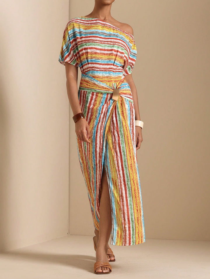 Rochie maxi SHEIN, mix culori