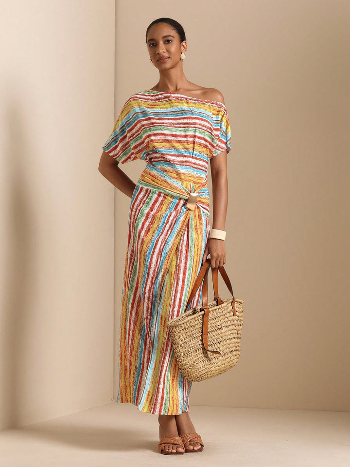 Rochie maxi SHEIN, mix culori