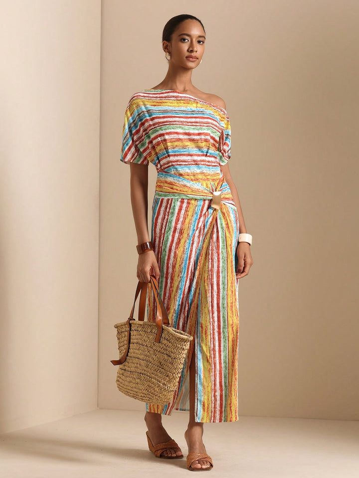 Rochie maxi SHEIN, mix culori