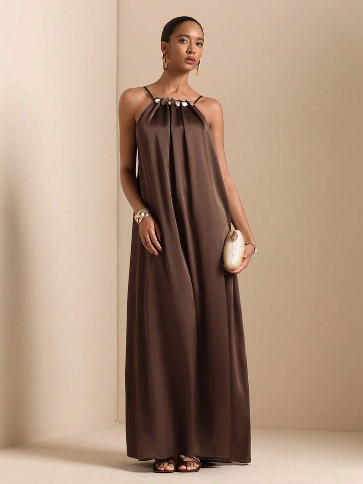 Rochie maxi SHEIN, maro