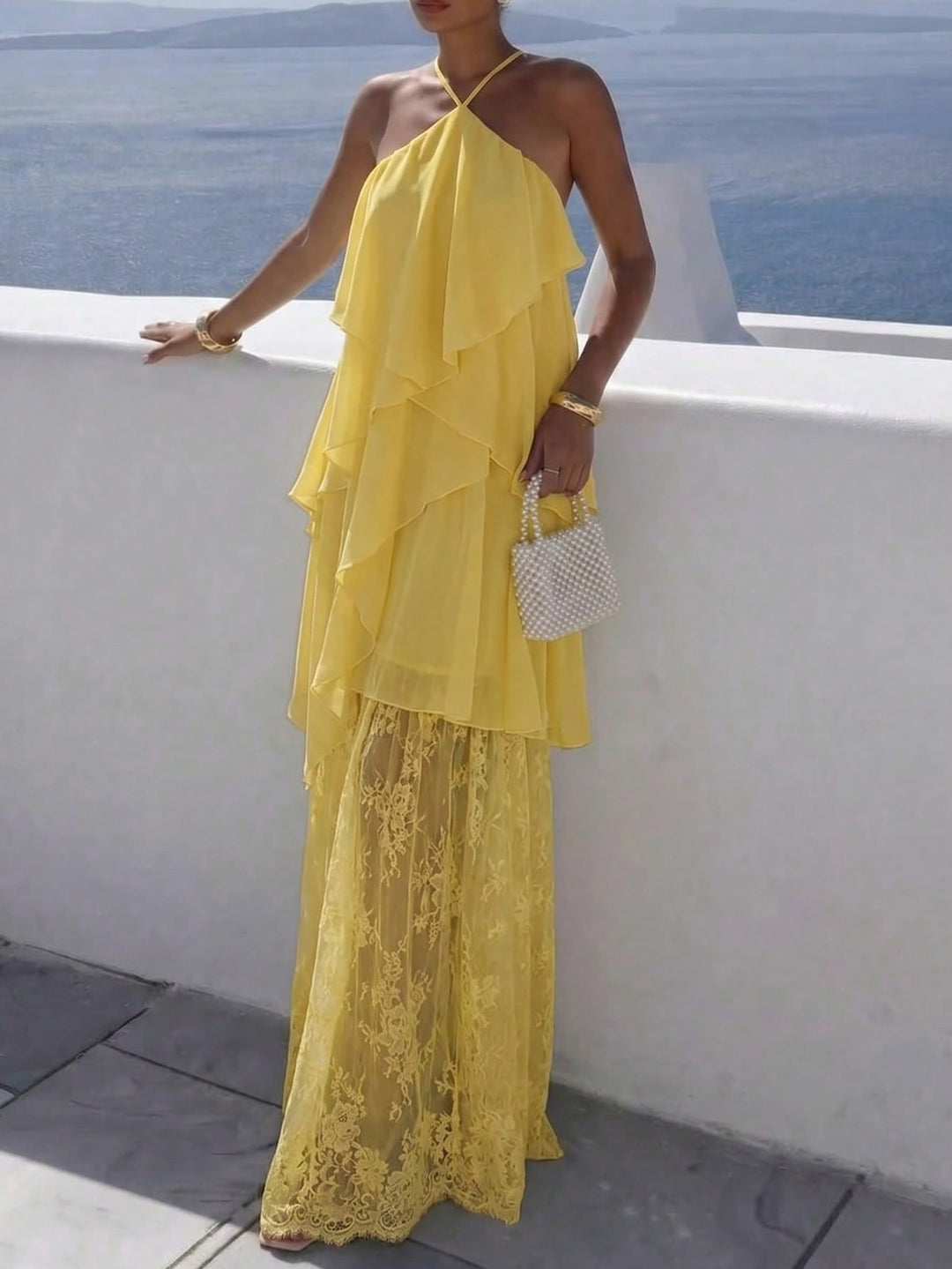 Rochie maxi SHEIN, galben