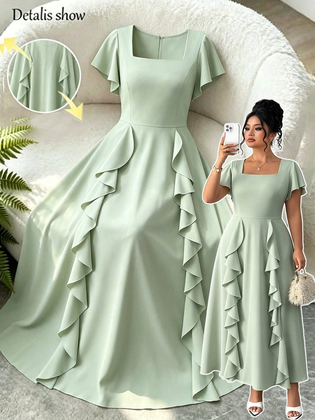 Rochie SHEIN, verde
