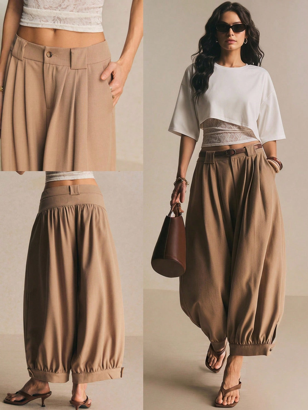 Pantaloni SHEIN, kaki